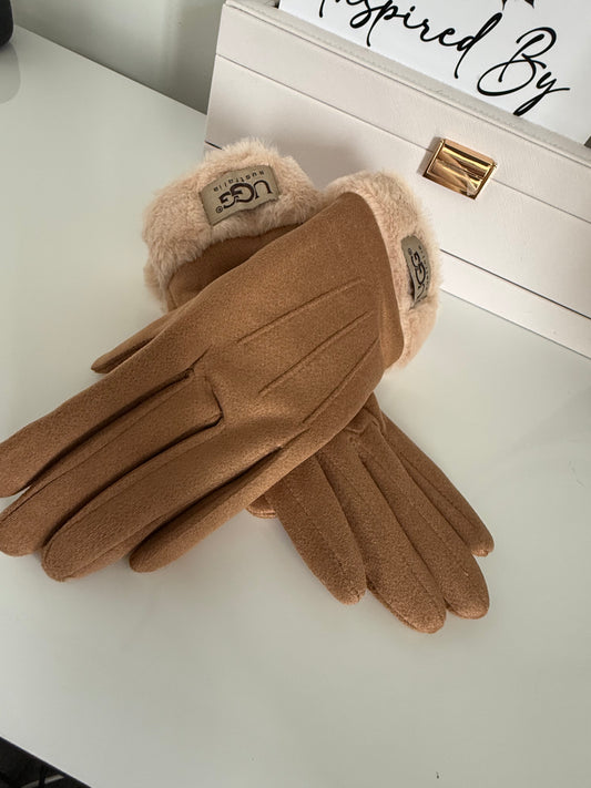 Soft suede feel gloves