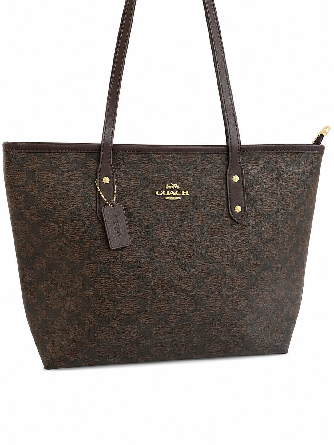 Leather chocolate luxury shoulder bag