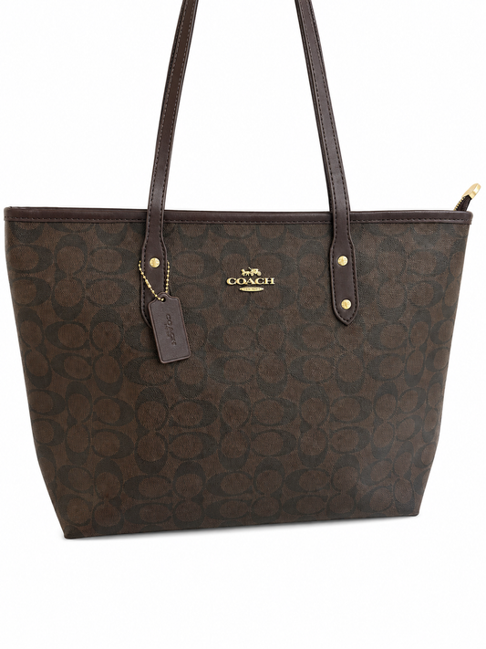 Leather chocolate luxury shoulder bag