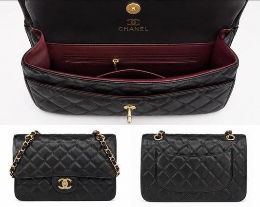 Black Quilted Chain Shoulder Bag