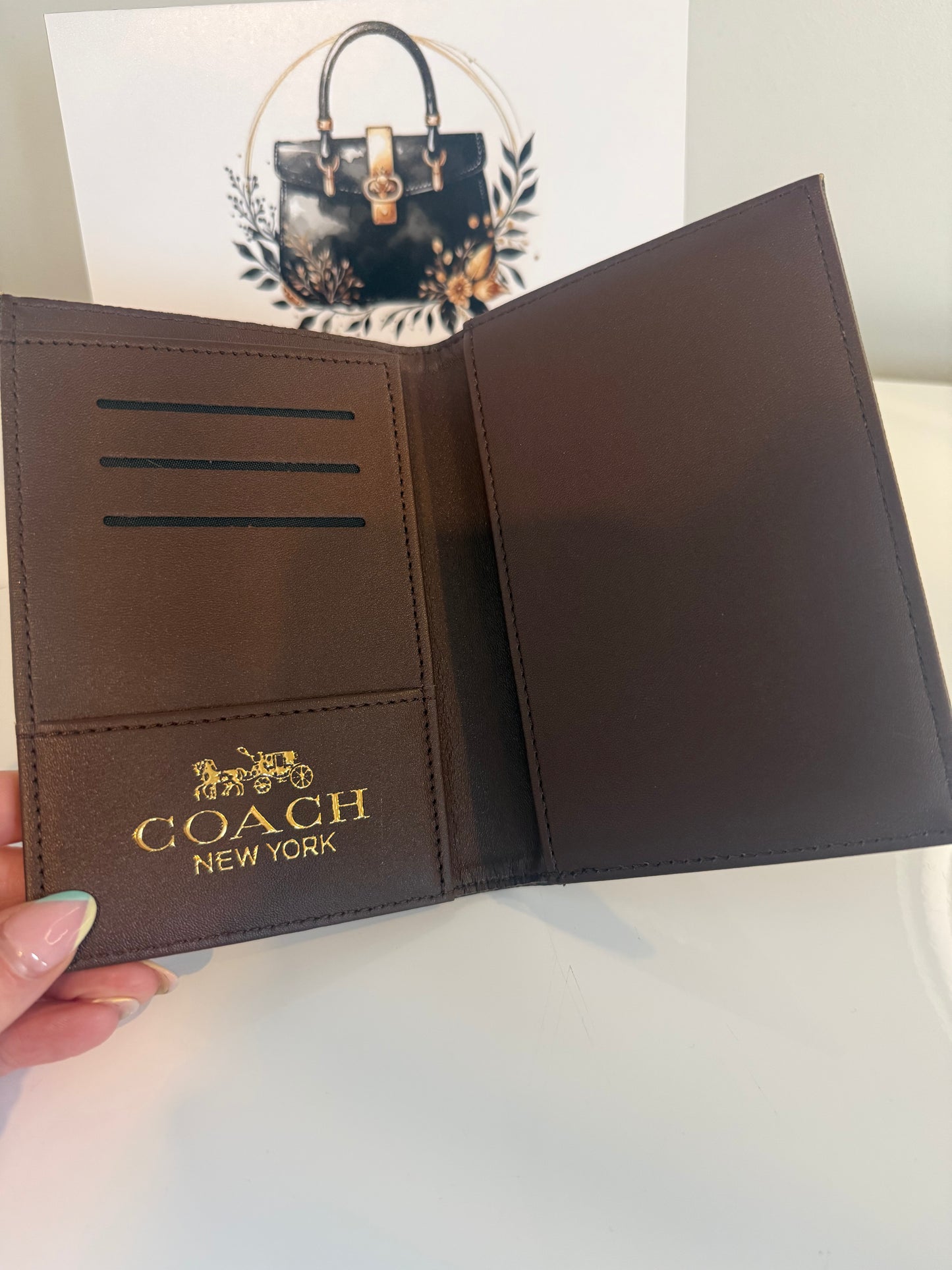 Leather passport holder