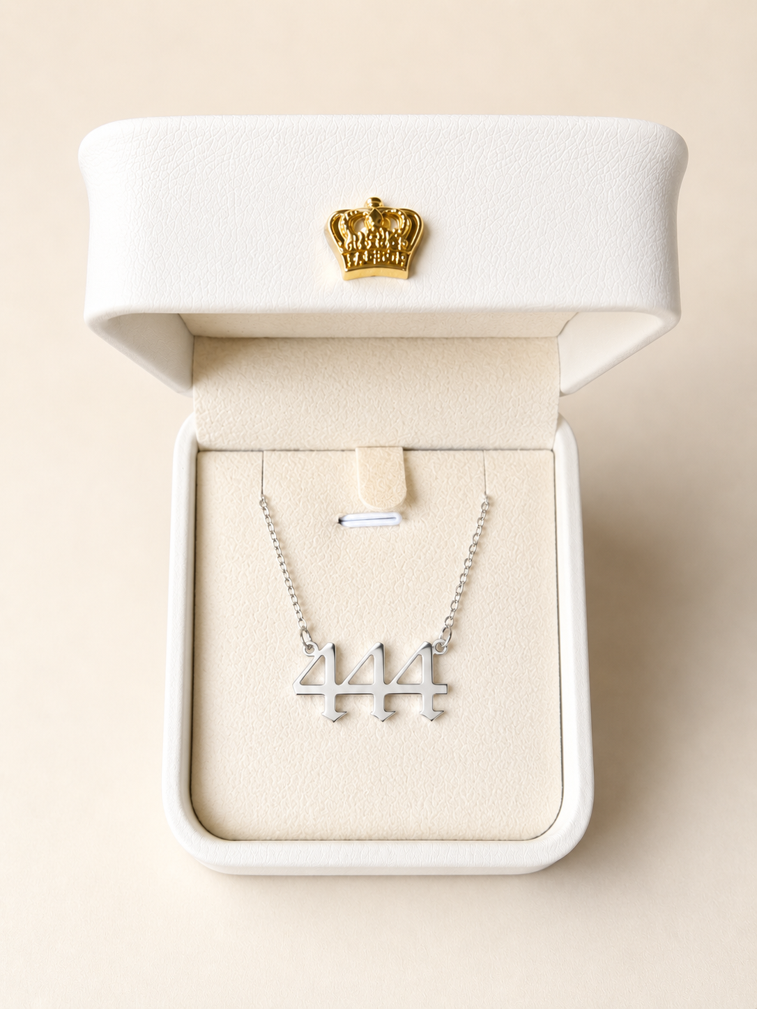 Angel numbers 444 necklace (silver)